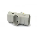 Plug 3 Saídas 2 Polos 10A/250V Cinza - 013EN - Enerbras