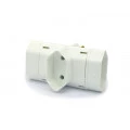 Plug 3 Saídas 2 Polos 10A/250V Branco - 013ENB - Enerbras