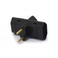 Plug 3 Saídas 2 Polos 10A/250V Preto - 013ENP - Enerbras