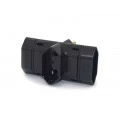 Plug 3 Saídas 2 Polos 10A/250V Preto - 013ENP - Enerbras