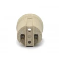 Porta-Lâmpada em Cerâmica 4A/250V E-27 Rosca Plafonier com Borne de Latão - 015EBN - Enerbras