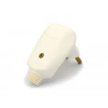 Plug Tomada 2P 90º 20A/250V Branco - 081EB - Enerbras