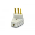 Plug Tomada 2P+T 90° Cinza 10A/250V - 08314810 - FAME