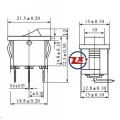 Chave Gangorra / Tecla com 3 Terminais 6A/250V Azul com Neon - KCD1-102N/B2