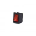 Chave Gangorra / Tecla com 3 Terminais 6A/250V Vermelho com Neon - KCD1-102N/B2