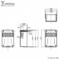 Caixa Plástica para Fonte CF-110/3 com Aba - Patola - Caixa 101