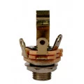 Jack J10 Mono Switchcraft 1/4" com rosca curta circuito fechado 12A - Cód. 10B020