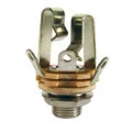 Jack J10 Estéreo Switchcraft 1/4" com rosca curta circuito aberto 12B - Cód. 10B030