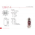 Valvula Duplo Triodo 12BH7-A 9 pin - JJ Tesla