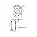 Chave Táctil com 4 Terminais 12x12x12mm 180º - KFC-A06