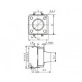 Chave Táctil com 4 Terminais 12X12X4,3mm 180º - KFC-A06