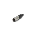 Conector Mini XLR Macho Solda Fio Para Cabo 4 Vias - WTN-11-1328/4P