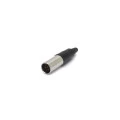 Conector Mini XLR Macho Solda Fio Para Cabo 5 Vias - WTN-11-1328/5P