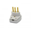 Plug Tomada Desmontável Cinza 90º 2P 10A/250V - Ref.1664 - Daneva