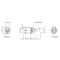 Chave Alavanca Metálica Unipolar Solda Fio 3A/120V ou 1A/250V 17.108 (Liga)(Liga) - 17.108 A2B1STSE - Margirius