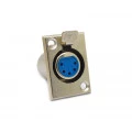 Conector XLR Canon 5 Vias Fêmea JL33044C-5P - Jiali