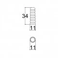 Borracha Passante 8mm