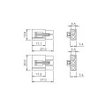 Conector Cabo a Cabo Macho Vias Passo de 6.20mm - JS-2000W - 2 a 6 Vias