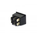 Chave Gangorra / Tecla com 6 Terminais DPDT Liga/Liga Tecla Preta - RS-202-2B7 - Jietong 