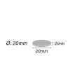 Imã de Neodímio N35 Disco 20x2mm