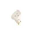 Adaptador para Tomada Bipolar 2P + T 10A/250V Cinza Cód. 2161 - Fame