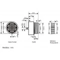 Buzzer para Painel 30mm Bitonal - S-4,5/15V-O-B - Sonalarme