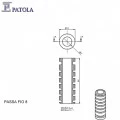 Borracha Passante 8mm
