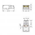 Conector Winsta Fêmea 2 Pólos - 770-222 - Wago