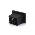 Chave Gangorra / Tecla Bipolar com Proteção cor Preta 15A/250V 30.223 Liga/Desliga M2FT2FE3G - Margirius