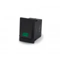 Chave Gangorra / Tecla Bipolar sem Trava com Led Verde 15A/250V 30.227 (Liga)/Desliga Momentânea M1FT3FDE3G - Margirius