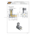 Conector SMA Fêmea Angular PCI Distância Centro Pinos 5,08mm - 3046 - Gav 35 - KLC