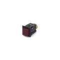 Chave Push-Button Unipolar sem Trava com Led Cor Vermelha Quadrada 1A/250V (Liga)/Desliga 31.127 M1FT2FE3S - Margirius
