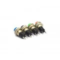 Chave Push-Button com 2 Terminais sem Trava SPST 0,5A/250Vac Desliga/(Liga) - AZ/PT/VD/VM - DS-316