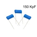Capacitor Poliéster Film 150KpF ( 0.15uF / 150nF / 154 ) Série B32591 - Epcos - 100V a 400V