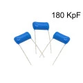 Capacitor Poliéster Film 180KpF ( 0.18uF / 180nF / 184 ) Série B32591 - Epcos - 250V a 400V