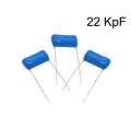 Capacitor Poliéster Film 22KpF ( 0.022uF / 22nF / 223 ) Série B32591 - Epcos - 250V a 400V