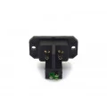 Tomada para Chassis para Soldar com 3 Terminais cor Verde - 35050