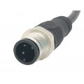 Conector M12 Macho 3 Vias com Rabicho - MA12MAHD03ST03CB25
