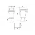 Chave Push-Button sem Trava 2A/250Vac e 4A/125Vac - Diversas Cores - DS-431