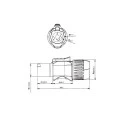 Conector PowerCon AC Macho Azul - IN5008