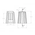 Knob Rotativo Linha Reta - Diversas Cores - STCOM