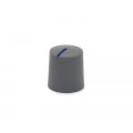 Knob Rotativo Liso CT sem Parafuso - Cinza/Azul - 5212