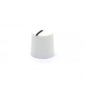 Knob Rotativo Liso CT sem Parafuso - Branco/Preto - 5213