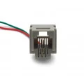 Jack 6P4C de 2 Vias com Fios de 6cm com Terminal Forquilha - 5.5.8