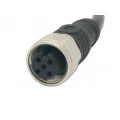 Conector M12 Fêmea 5 Vias com Rabicho - MA12FAHD05ST03CB25