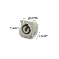Conector Speakon Fêmea 3 Polos para Painel cor Cinza 20A/250Vac - 64.1.594