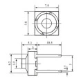 Chave Táctil Emborrachado com 2 Terminais 8x8x5mm - KLT-113