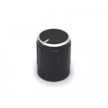 Knob de Alumínio para Potenciômetro de Eixo Estriado - A13x17 - Preto