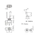 Chave Alavanca Metálica Unipolar 15A/120V 14.101 Liga/Liga A1B1P1Q - Margirius