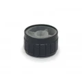 Knob de Alumínio para Potenciômetro de Eixo Estriado - A21x13 - Preto